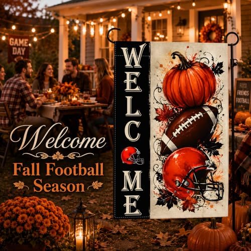 Fall Decor - Double Sided Fall Football Welcome Garden Flag - Image 5
