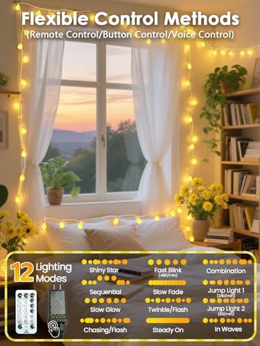 Connectable 43FT 100LED Globe String Lights Indoor, Smart Classroom Lights - Image 3