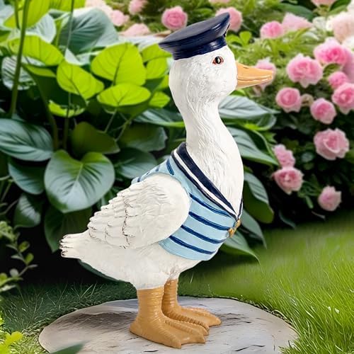 Duck Garden Decor Outdoor Porch Duck Statues Lawn Ornaments for Outside - Image 4