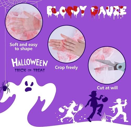 4 Pcs Halloween Door Curtain, 65"x 39" Bloody Doorway Curtain Decoration - Image 3