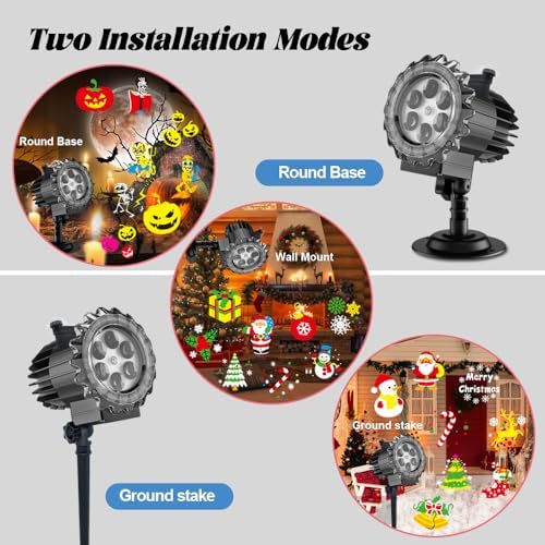 Easter Projector Lights,Christmas Christmas Projector 80 HD Patterns,Christmas Decorations for Indoor Outdoo, with Remote Control, Birthday Parties、Holiday、Wedding - Image 2