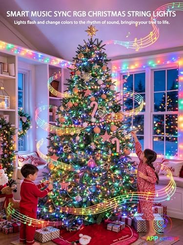JMEXSUSS 400 LED RGB String Lights Indoor for Bedroom Plug in - Image 4