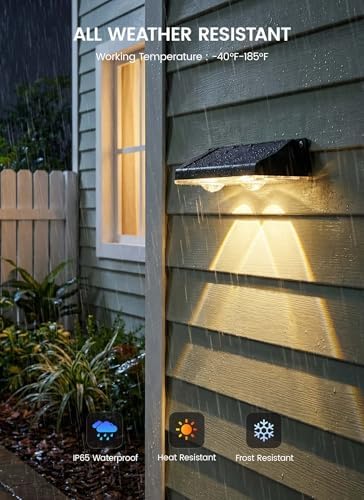 Brightown 8 Pack Solar Fence Lights Outdoor, 3000/4000/6000K/RGB 12 Modes - Image 4