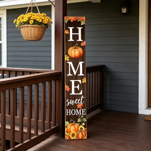 Fall Welcome Sign For Front Porch 47" Home Sweet Home Door Decor - Image 3