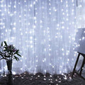 Dazzle Bright Curtain String Lights, 300 LED 9.8ft x 9.8ft 8 Lighting Modes Fairy Lights USB Powered, Waterproof Lights for Christmas Party Wedding Outdoor Indoor Wall Decorations (White) by DazzleBright