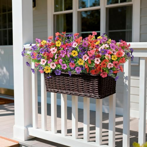INQCMY Artificial Flowers for Outdoor Faux Plants Fake Flowers Spring Decor - Image 5