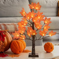 Lightshare 24IN Lighted Maple Tree for Fall Decorations, USB & Battery Operated with Timer Table Lights for Home Party Indoor Outdoor Thanksgiving Autumn Harvest Decor by Lightshare