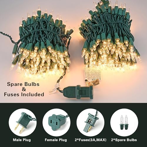 BrizLabs Clear Christmas Lights, 50 Count Warm White Incandescent Lights - Image 5