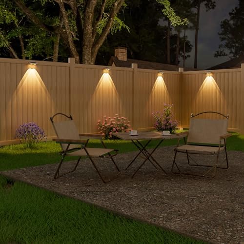 NIORSUN Solar Fence Lights,12 Pack Solars Deck Light,Warm White Color,Outdoor Bulb Waterproof Led IP65,Power Patio Lamp with Lenses for Outside/Backyard/Railing/Yard（White） - Image 2