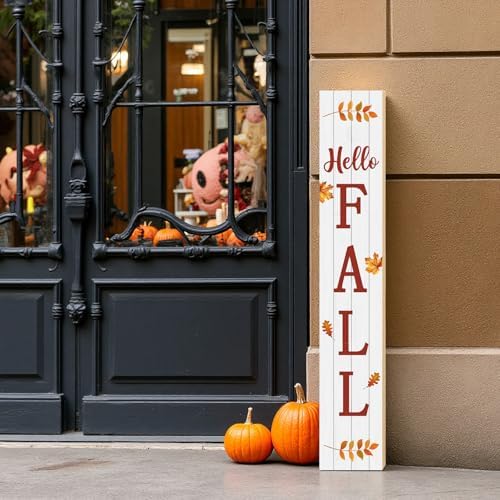 Fall Porch Decor Outdoor Autumn Thanksgiving Wooden Porch Sign 46.8 Inch - Image 4