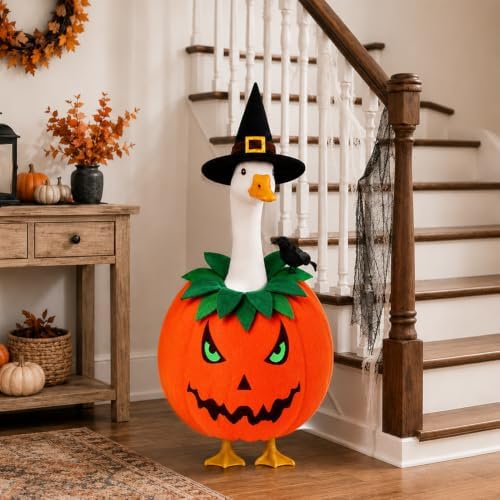 Halloween Porch Goose Outfit Pumpkin Goose Clothes for Outdoor Lawn Decor - Image 5