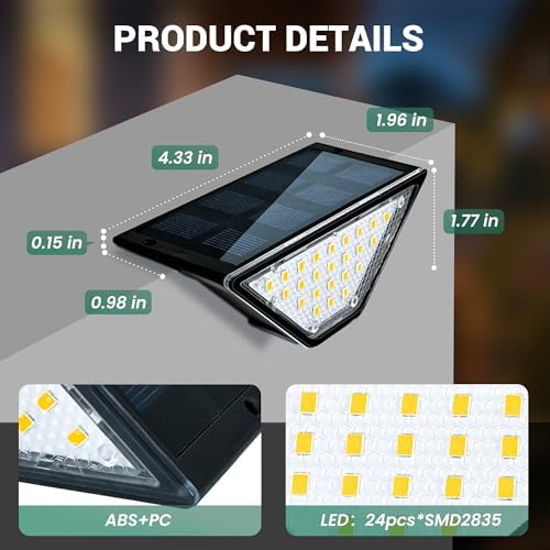 Solar Step Lights Waterproof, Stair Lights Outdoor Decor, 6 Pack Warm White - Image 2