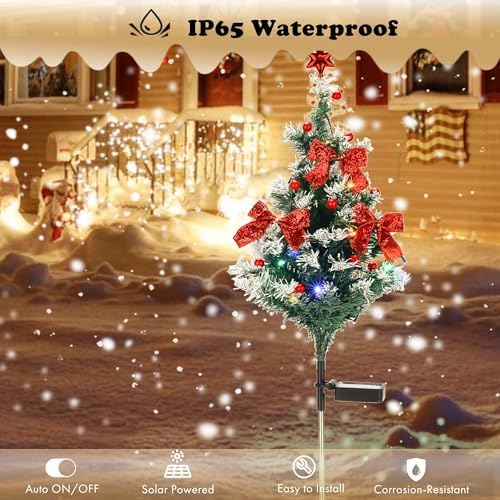 Solar Christmas Tree Light - Christmas Waterproof Small Pathway Lights - Image 5