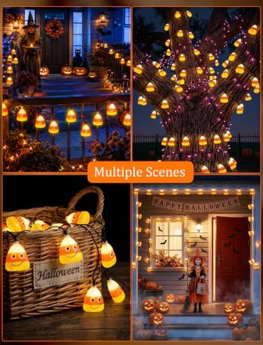 Halloween String Lights Decorations Outdoor, 8.5Ft 10LED Candy Corn Lights - Image 7