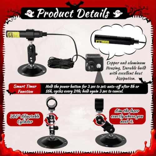 Red Laser Line Projector for Halloween Swamp Party Decoration - Image 2