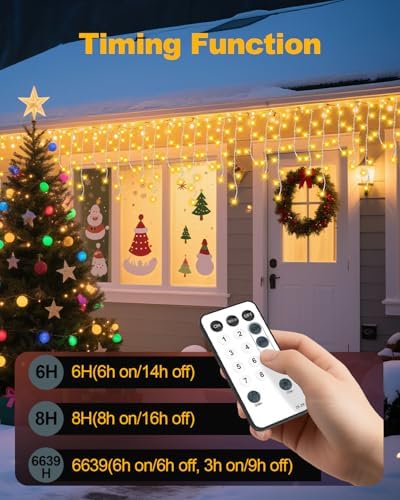 Christmas Outdoor/Indoor Decorations Ice Lights Twinkle Fairy String Light - Image 3