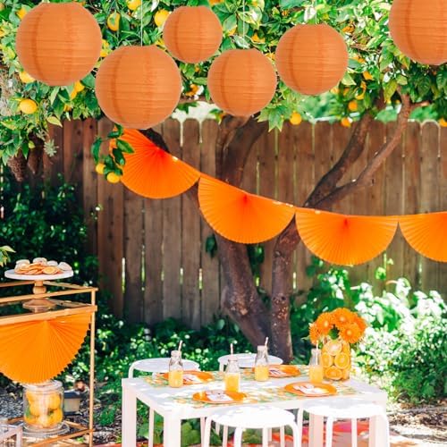 BEISHIDA 10 Inch Orange Paper Lanterns 6Packs Hanging Round Chinese Lantern - Image 6