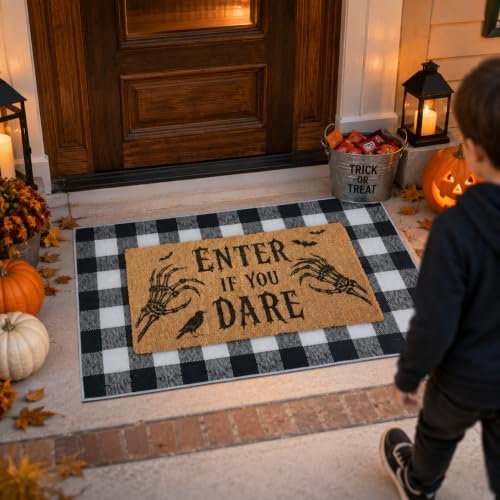 2 Pcs Halloween Door Mat, Halloween Outside Door Decorations - Image 5