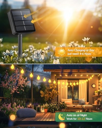 Brightown Solar String Lights 19.6Ft, 60 LED Globe Waterproof, 8 Modes - Image 4