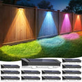 Solar Fence Lights Outdoor 12 Pack, 7 Fixed Colors & Color Changing Fence Lights Solar Powered, IP65 Waterproof Backyard Decoration for Patio, Deck, Pool, Step by APILAB