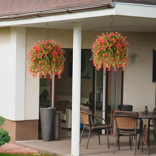 ZFProcess Artificial Hanging Flowers for Outdoors Fall Decoration - Image 6
