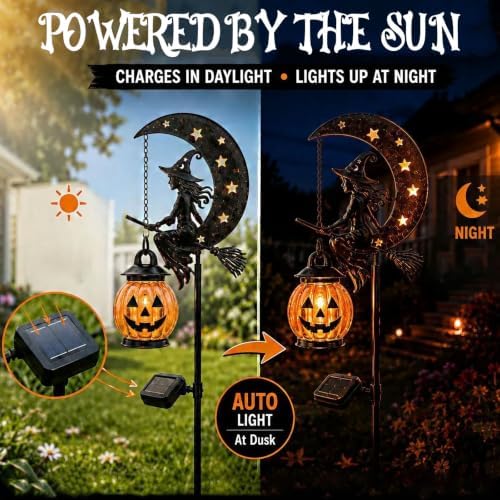 Halloween Decorations Outdoor-Solar Stake Lights Halloween Decor (Black-E) - Image 4