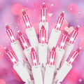 Minetom Pink Christmas Lights 100 Count 20 Feet Incandescent Bulb by Minetom
