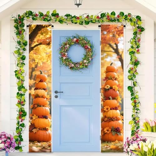 BlissYard Fall Pumpkin Porch Banner 12x71 Inch - Image 4