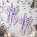 Suncalla 2 Pcs Purple Plaid Spring Easter Wreath Bows 18'' x 12'' by Unknown