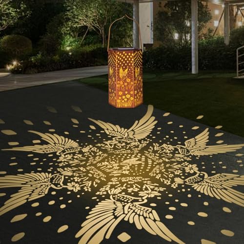 Eandisom Birthday Gifts for Women, 2 Pack Solar Lanterns Outdoor Waterproof - Image 3