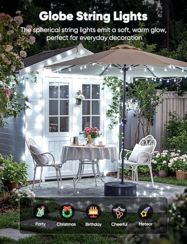 Minetom Globe String Lights, 33 Feet 100 Led Fairy Lights Plug in - Image 4