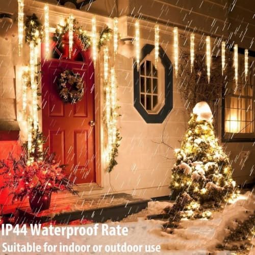 TWINKVILLA Christmas Lights - 20 Large Icicle Tubes, 29FT 8 Modes with Timer, 130 LED Waterproof Icicle Lights for Tree, Patio, Roof, Eave Decor (Warm White) - Image 5