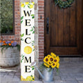 Summer Wooden Porch Sign 47" Large Lemon Welcome Sign Vertical Indoor Outdoor Standing Sign For Garden Home Yard Farmhouse by Unknown