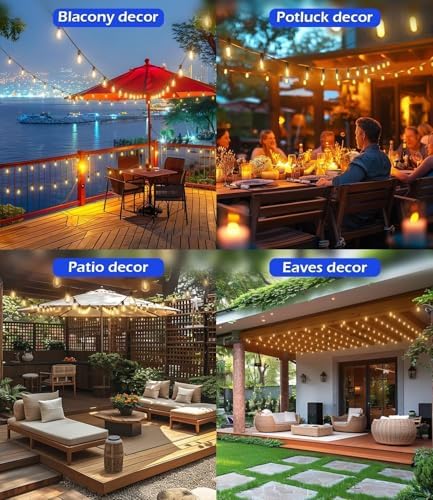 300FT Outdoor String Lights,120+2 Led Waterproof Shatterproof Edison Bulbs - Image 6