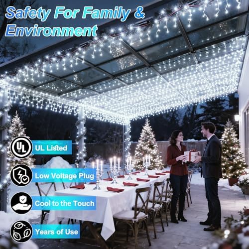 340 LED 90FT Christmas String Lights Outdoor, 12 Pro Modes with Timer - Image 5