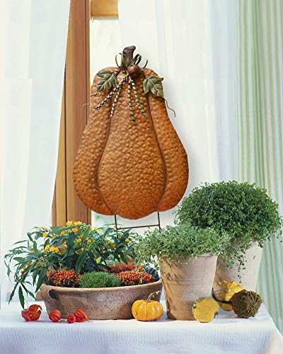 Pumpkin Garden Stake Metal Pumpkin Yard Sign Fall Decor Decorative Pumpkin - Image 2