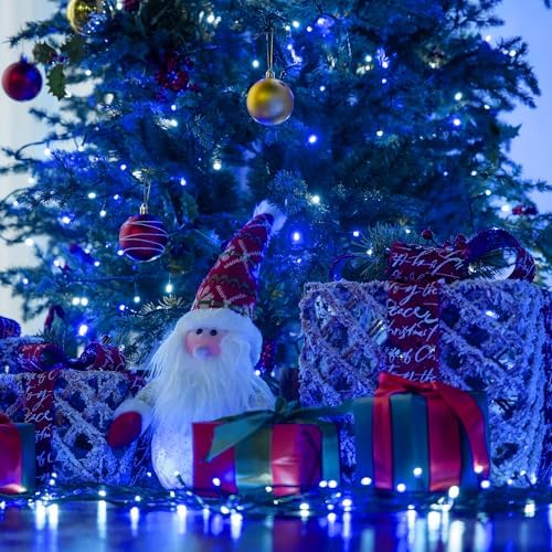JMEXSUSS 250 LED Blue & White Christmas Lights, 91.5ft String Light Plug in - Image 6