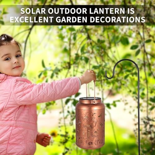 2 Pack Solar Lanterns Outdoor Waterproof Mushroom Garden Decor - Image 6