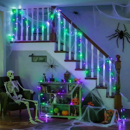 JMEXSUSS Connectable Purple and Green Halloween Lights Plug-in - Image 2