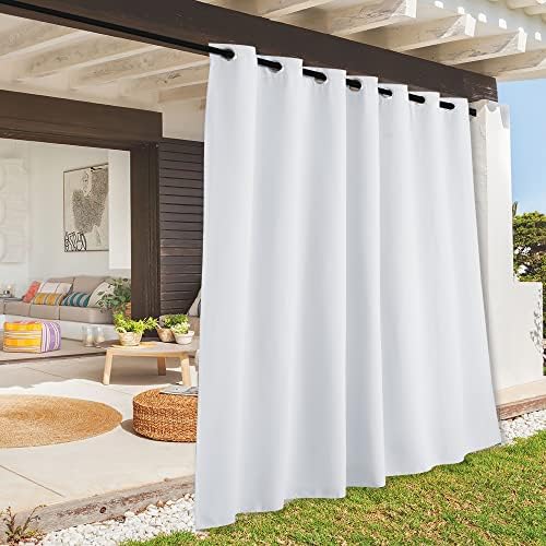 RYB HOME Extra Wide Outdoor Curtains for Patio Waterproof Privacy by RYBHOME