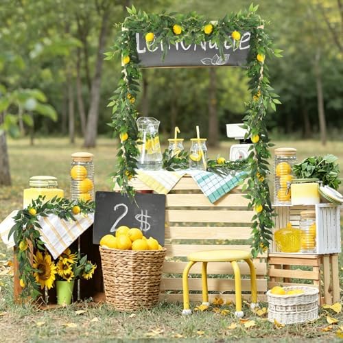 RECUTMS 2Pcs Artificial Ivy Vines with Lemon&Willow&Eucalyptus&Fern 5.9Ft - Image 2