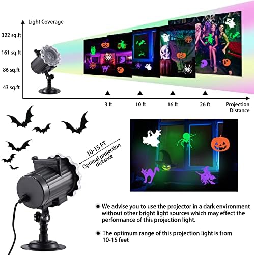 Treela Halloween Projector Lights Outdoor LED Ghost Projector, Style A - Image 2