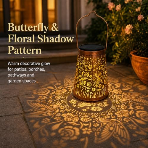 LeiDrail Butterfly Solar Lanterns, Outdoor Hanging Garden Lights, 2 Pack - Image 5