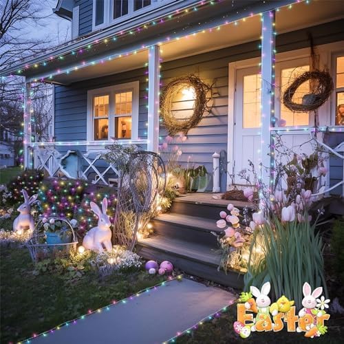 JMEXSUSS 168ft 600 LED Easter Lights Outdoor Indoor Clear Wire - Image 6
