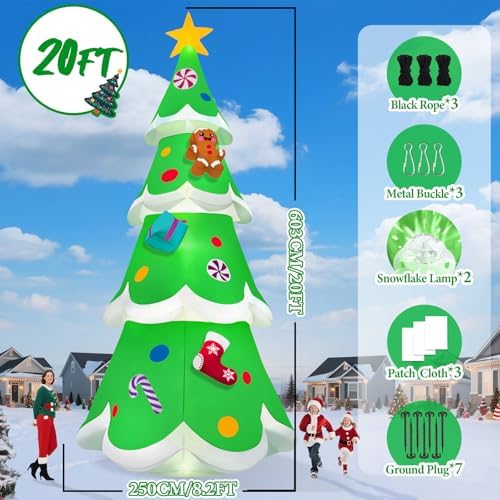 20FT Christmas Tree Inflatable, Kalolary Giant Christmas Yard Inflatables - Image 2