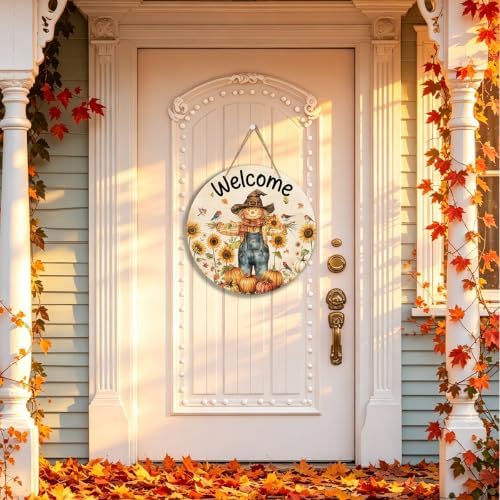 Scarecrow Fall Halloween Reversible Decor for Front Door Outside - Image 6
