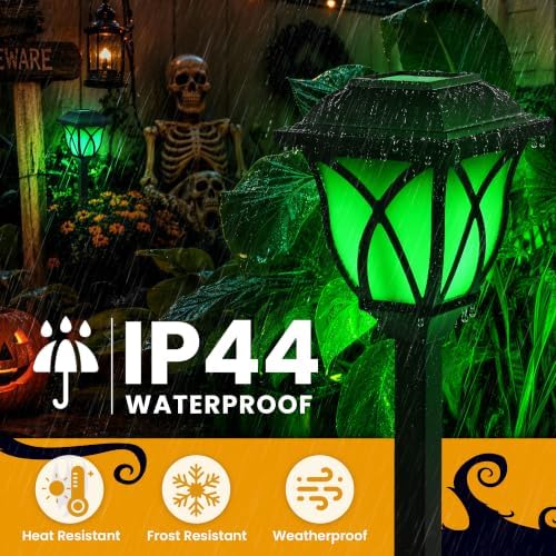 GIGALUMI Solar Halloween Lights Outdoor, LED Solar Pathway Lights 8 Pack - Image 7