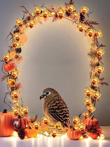 EXF Fall Decor Acorn Fairy Lights Battery Operated with Remote 10FT 30 LED - Image 7