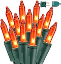 BrizLabs Orange Halloween Lights 300 Count 69.6ft Incandescent Light String by BrizLabs