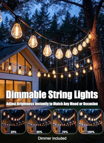 50FT Outdoor String Lights Waterproof with 20+1 Shatterproof S11 LED Bulbs, Extra Long Patio Lights Outdoor Waterproof for Backyard, Bistro Lights Outdoor, LED Lights for Outside, Cafe Lights - Image 4